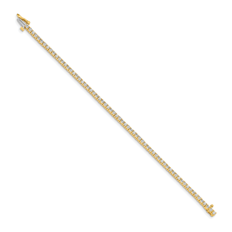 14k Complete 1.84 carat Round A Diamond 4-prong 7 inch Tennis Bracelet