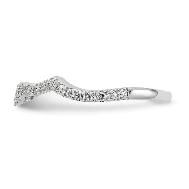 14K White Gold 1/3 carat Lab Grown Diamond VS/SI  D E F  Wedding Band