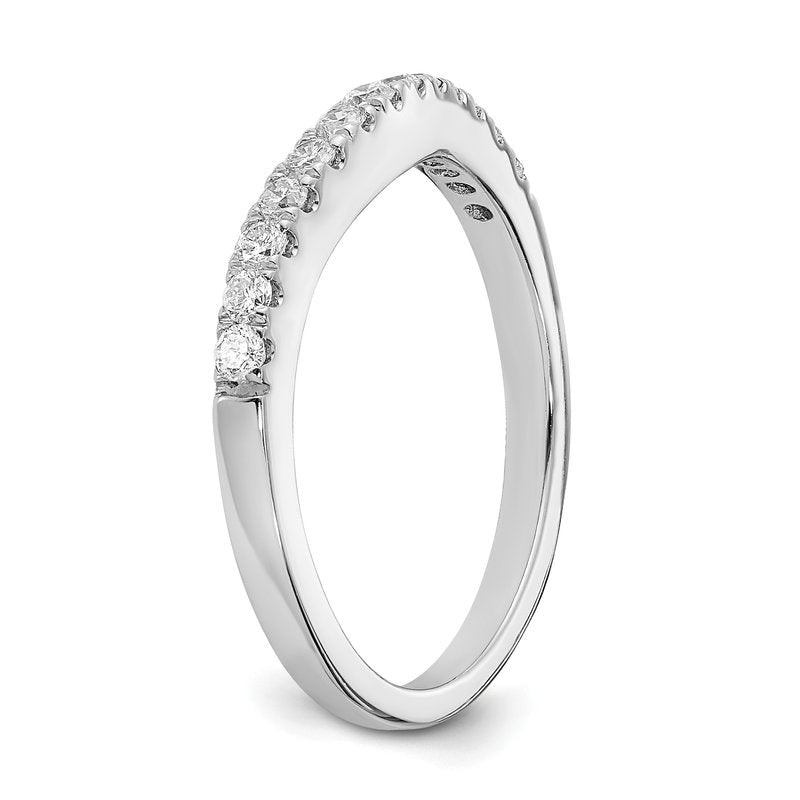 14K White Gold 1/5 carat Lab Grown Diamond VS+ F+ Set of Two Complete Wedding Bands