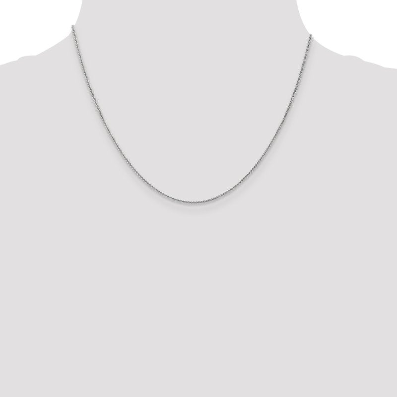 14K White Gold 1.0mm Spiga Chain