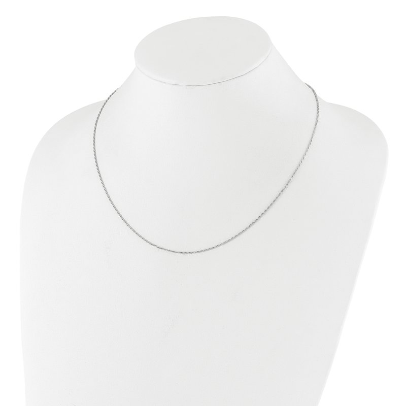 Sterling Silver RH-plated Adjustable 1.2mm D/C Rope Chain