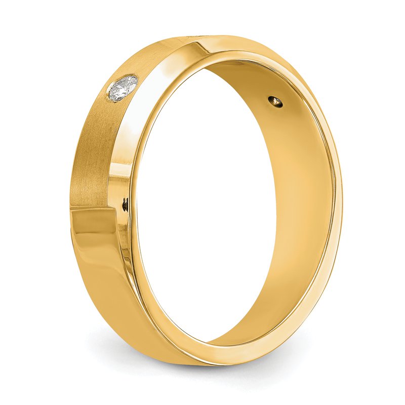 14K White Gold Men's 1/6 carat Lab Grown Diamond VS+ F+ Complete Band