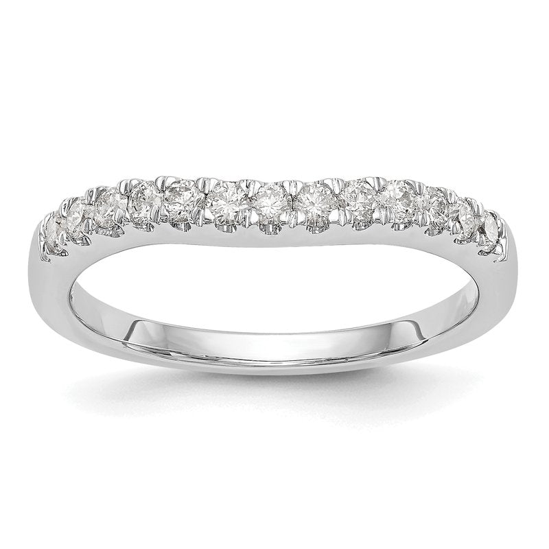 14K White Gold 1/5 carat Lab Grown Diamond VS+ F+ Set of Two Complete Wedding Bands