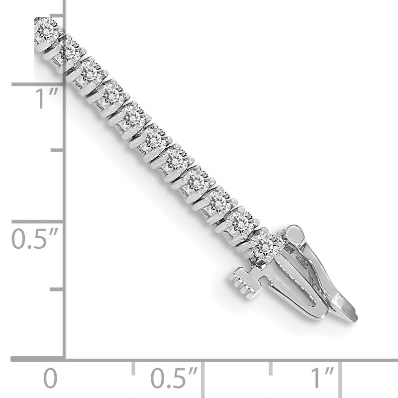 14k White Gold Complete 1.84 carat Round A Diamond 4-prong 7 inch Tennis Bracelet