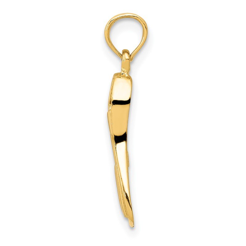 14K  3-D Scuba Flipper Pendant