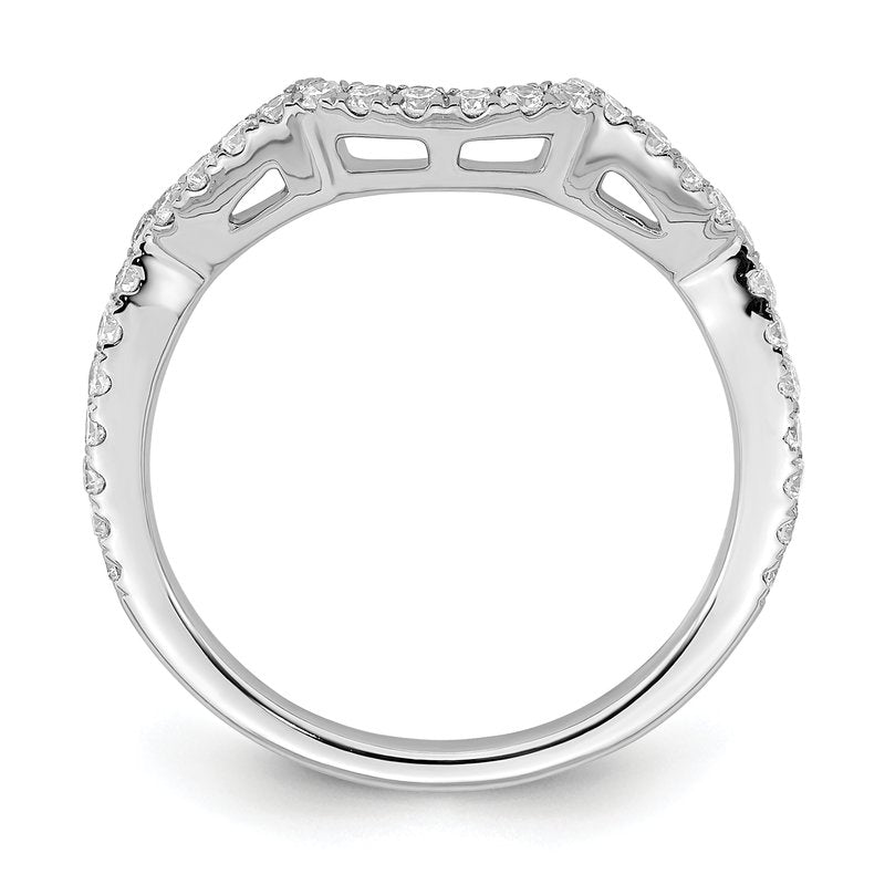 14K White Gold 1/3 carat Lab Grown Diamond VS/SI  D E F  Wedding Band