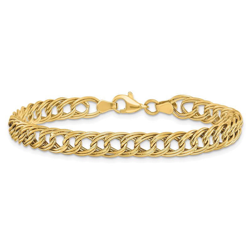 14K Yellow Gold Fancy Link Bracelet