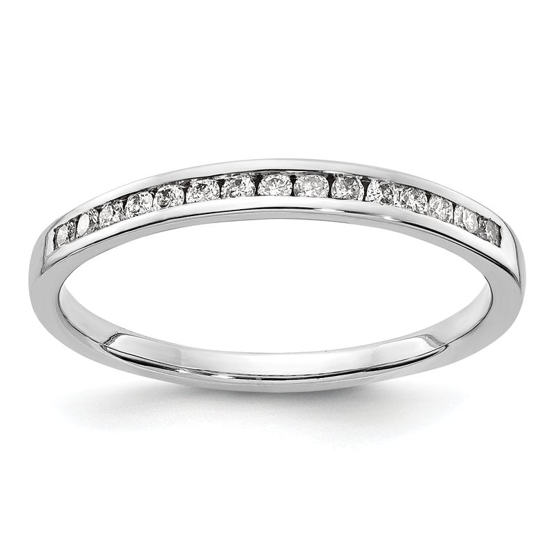 14k White Gold Pink Sapphire Channel Band
