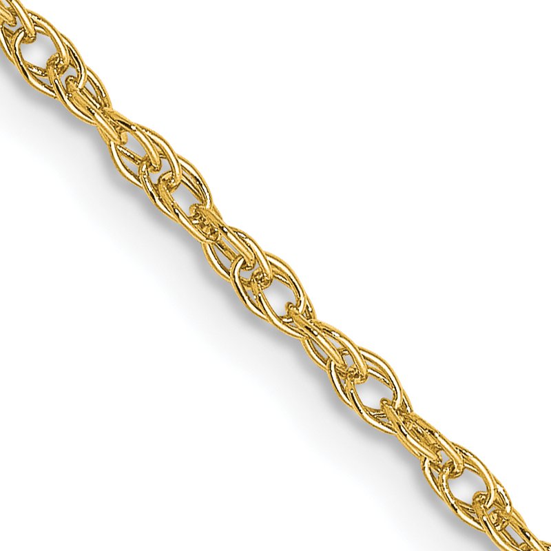 18K 16 inch 1.3mm Baby Rope with Lobster Clasp Chain