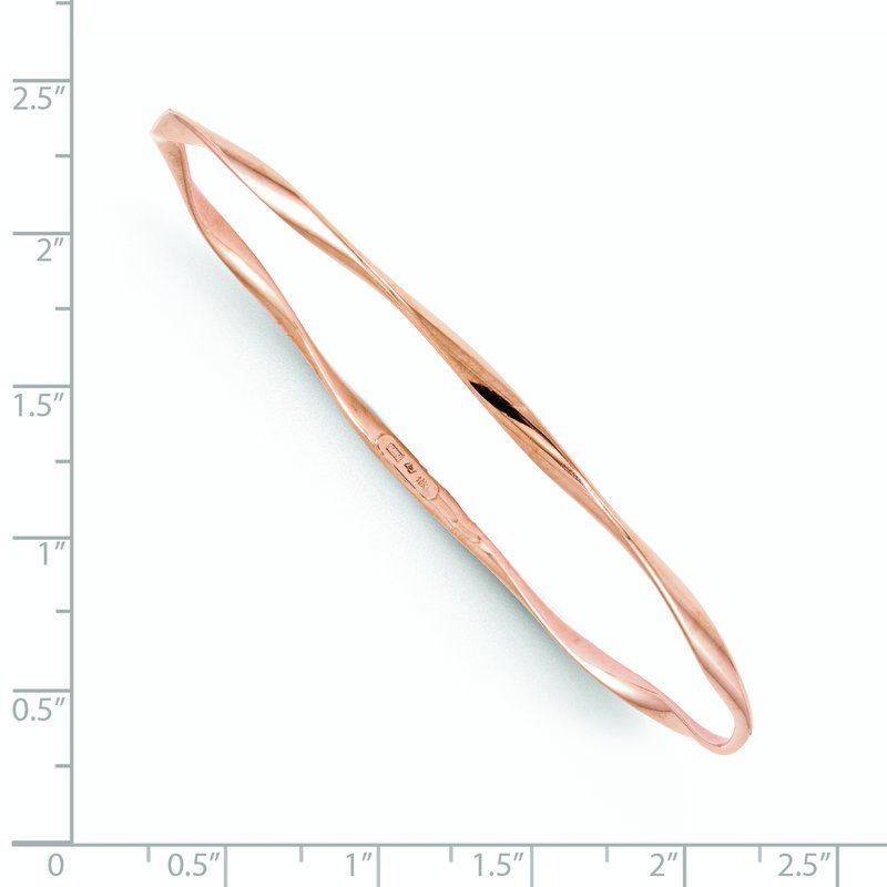 10K Rose Gold Slip-On Bangle
