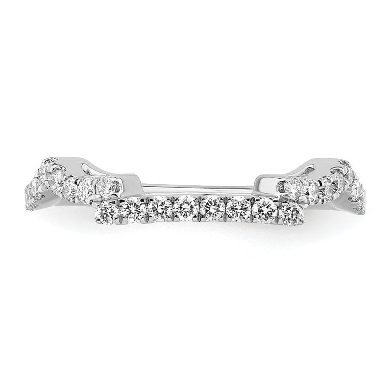 14K White Gold 1/2 carat Lab Grown Diamond VS/SI  D E F  Wedding Band