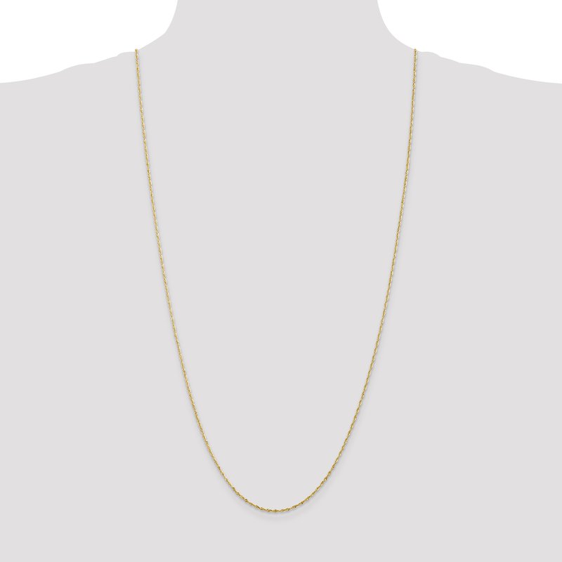 14K 10 inch 1.5mm Ultra Diamond-cut Rope with Lobster Clasp Anklet