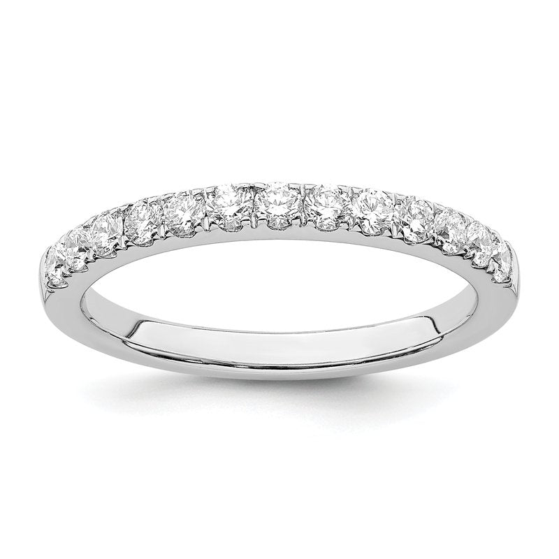 14K White Gold 1/5 carat Lab Grown Diamond VS+ F+ Complete Wedding Band