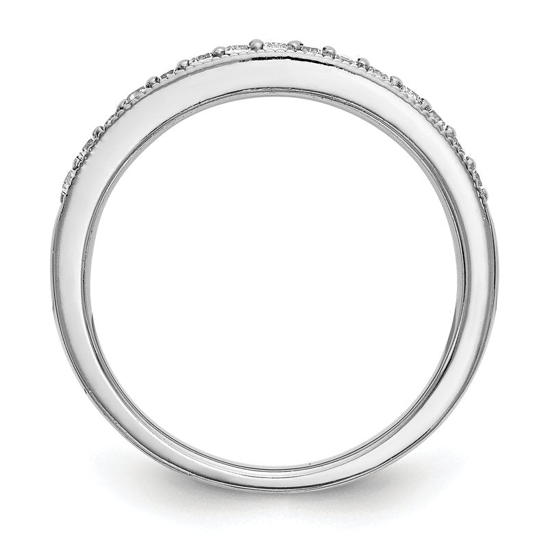 14K White Gold 1/4 carat Lab Grown Diamond VS+ F+ Complete Wedding Band