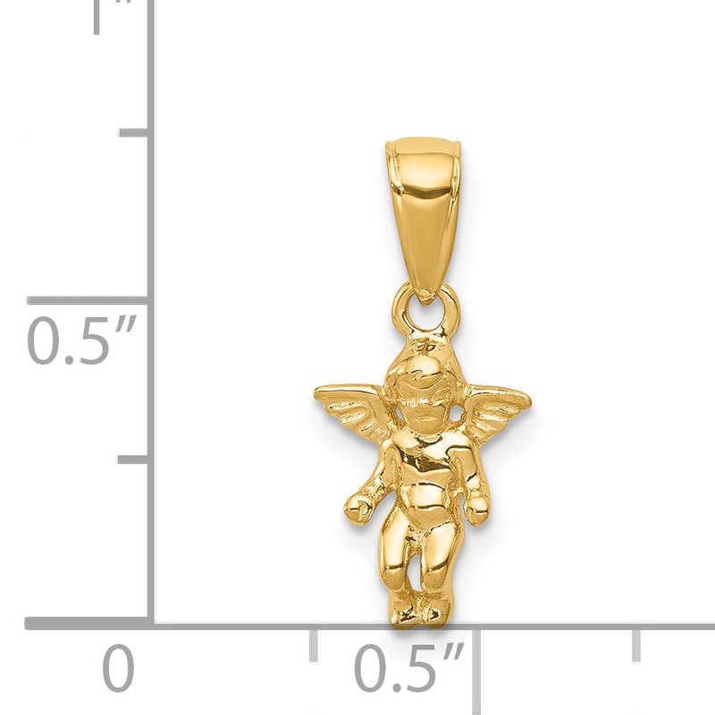 14k  3-D Small Guardian Angel Pendant