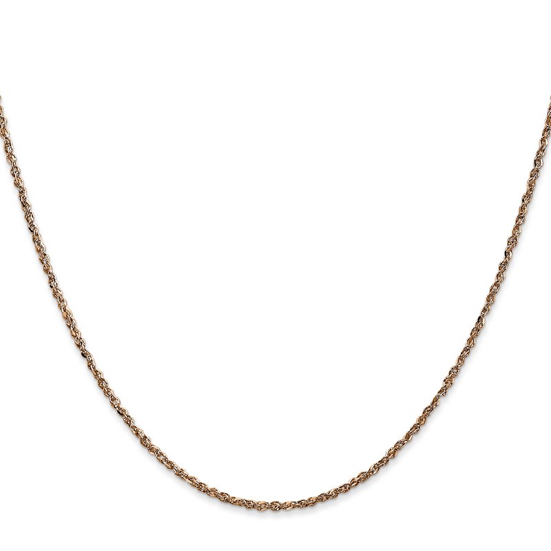 14K Rose Gold 10 inch  1.7mm Ropa with Lobster Clasp Anklet