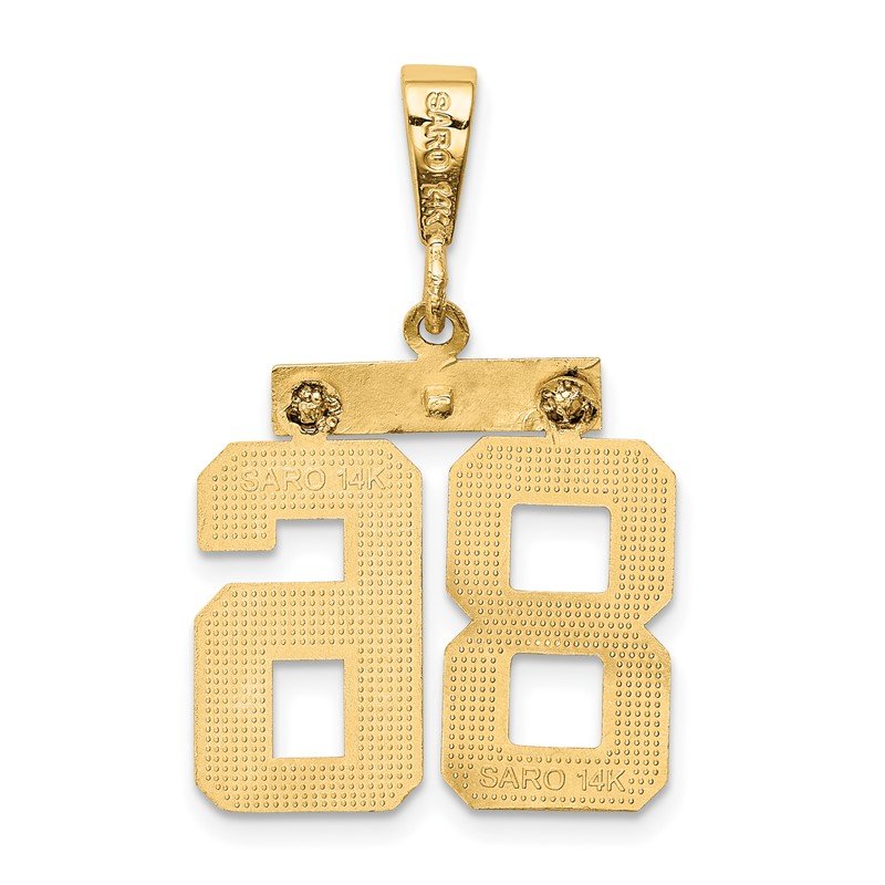 14k Medium Polished Number 86 Charm