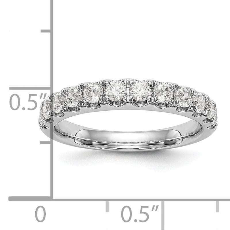 14K White Gold 1/2 carat Lab Grown Diamond VS+ F+ Complete Wedding Band