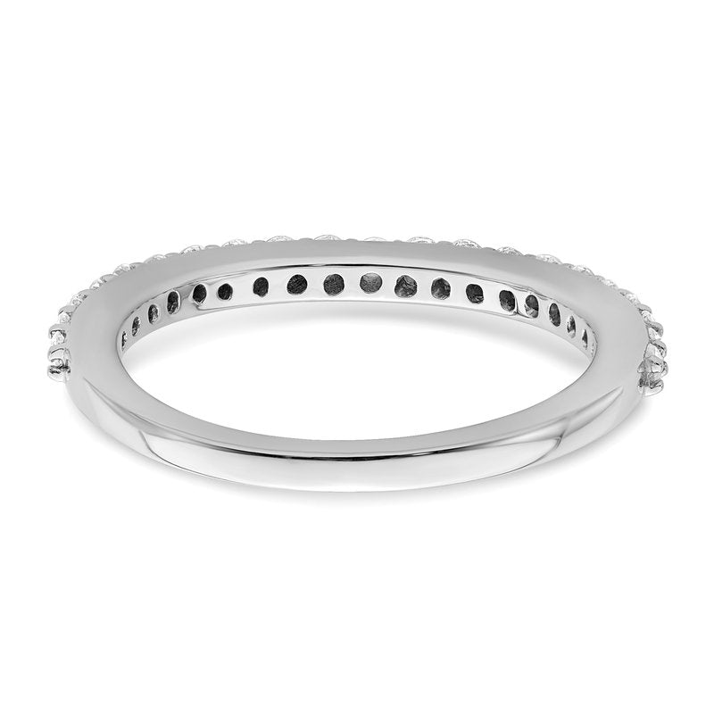 14K White Gold 1/4 carat Lab Grown Diamond VS+ F+ Complete Wedding Band