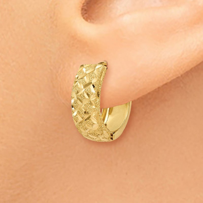 14k 5mm Hinged Hoop Earrings