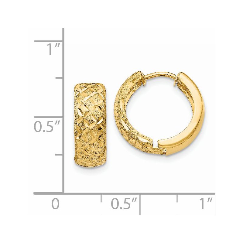 14k 5mm Hinged Hoop Earrings