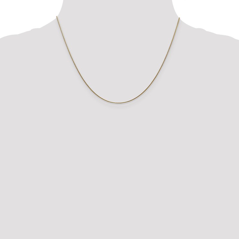 14K 10 inch .8mm Round Snake with Lobster Clasp Anklet