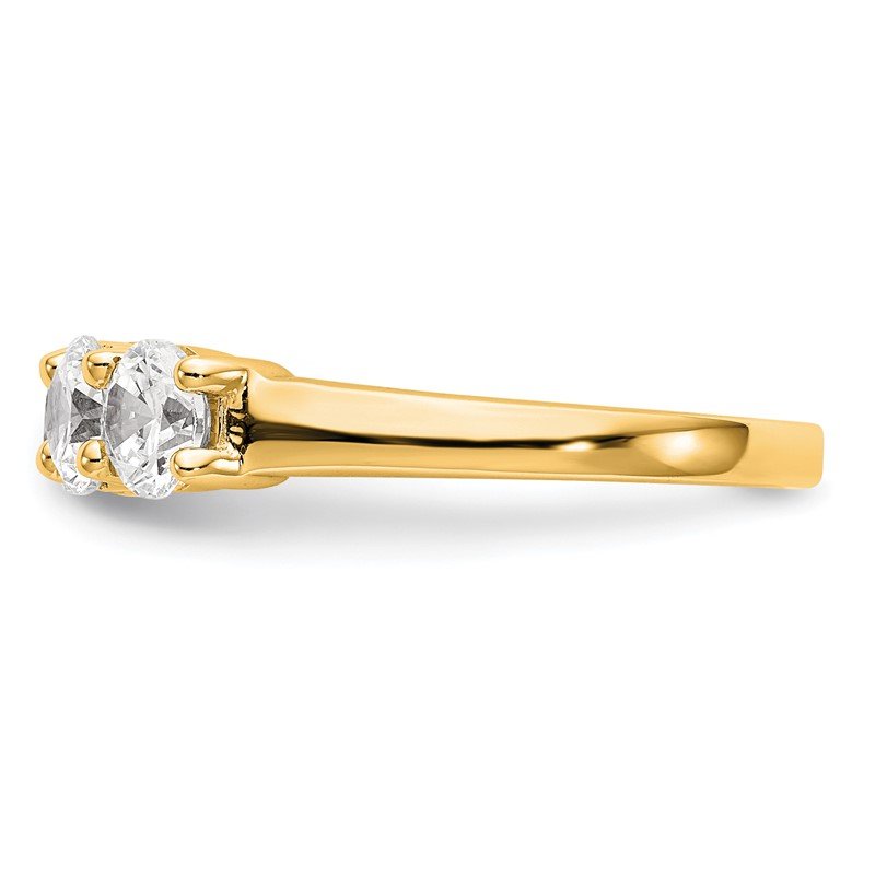 14K White Gold 1/3 carat Lab Grown Diamond VS+ F+ Complete Round Five Stone Ring