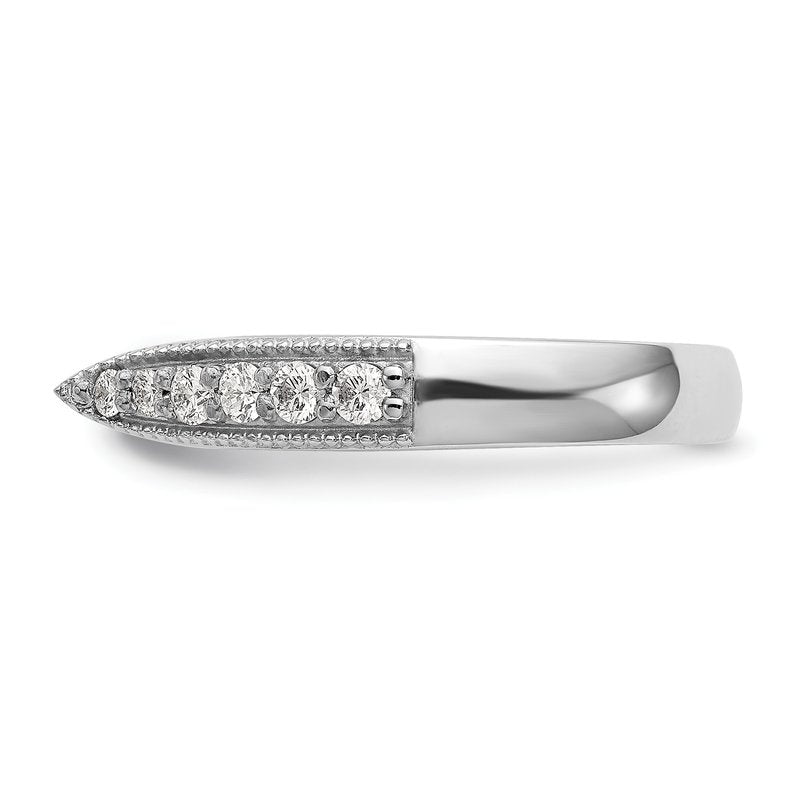 14K White Gold 1/3 carat Lab Grown Diamond VS/SI  D E F  Semi Mount Peg Set Ring
