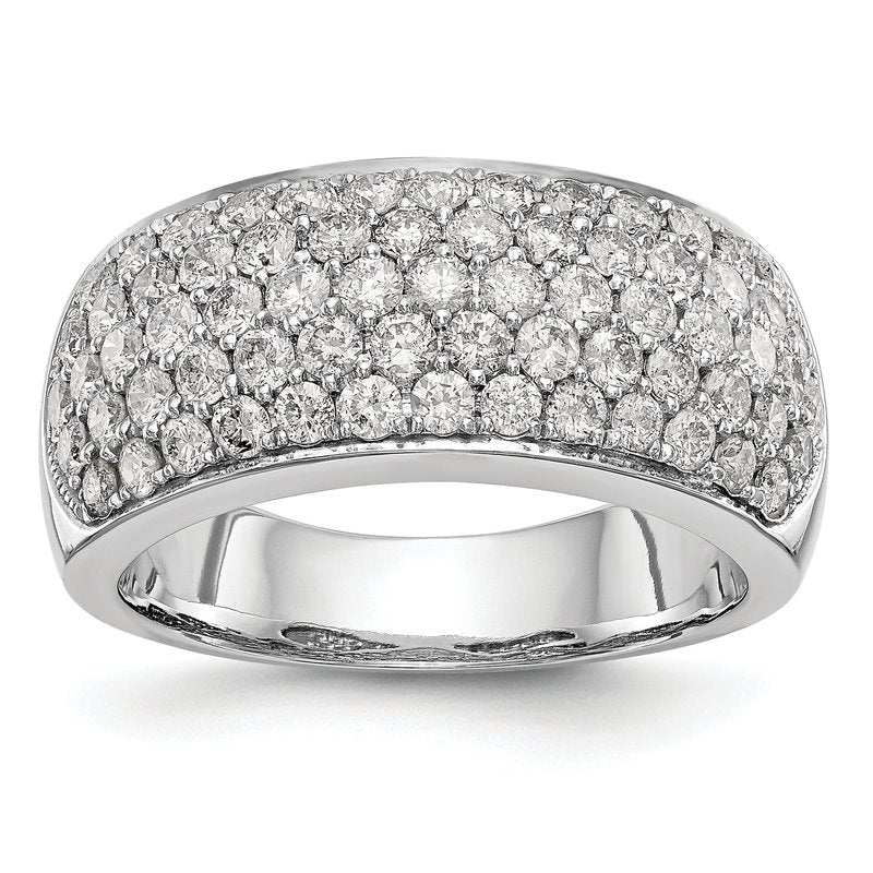 14K White Gold 1 5/8 carat Lab Grown Diamond VS+ F+ Complete Band