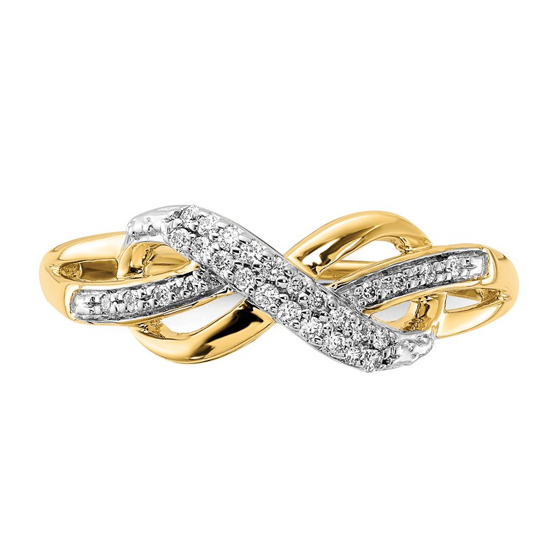 14k White Gold Diamond Infinity Symbol Ring