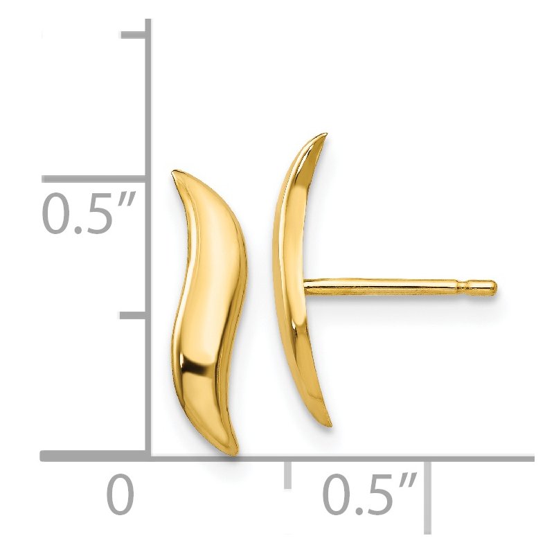 14k Polished Fancy Post Earrings