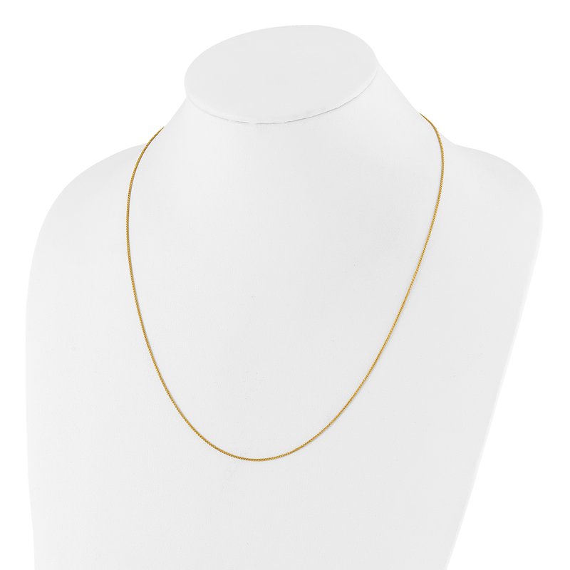Sterling Silver Gold-plated Adjustable 1mm Spiga Chain