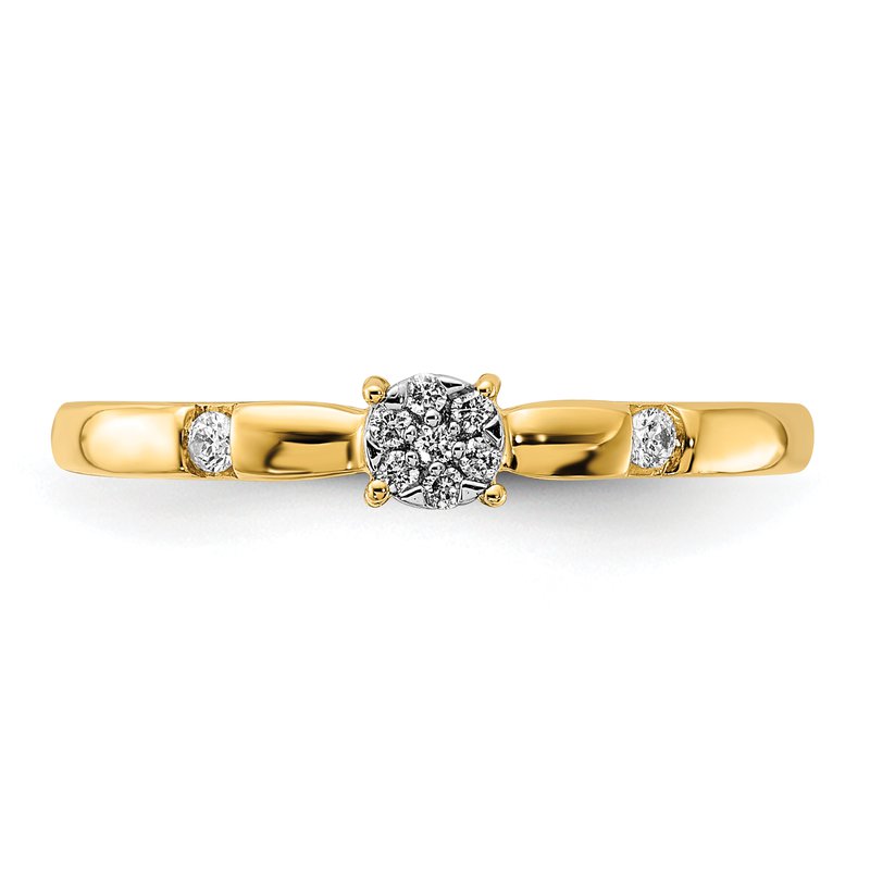 14k Rose Gold Diamond Cluster Ring
