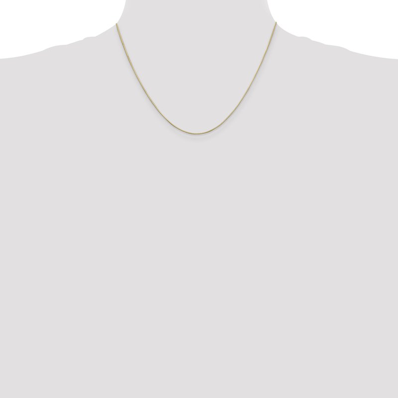 14K 10 inch .6mm Octagonal Snake with Lobster Clasp Anklet