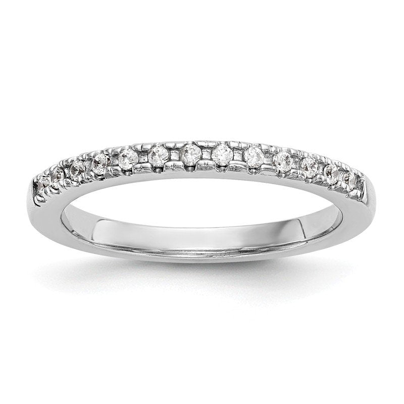14K White Gold 1/5 carat Lab Grown Diamond VS+ F+ Complete Wedding Band