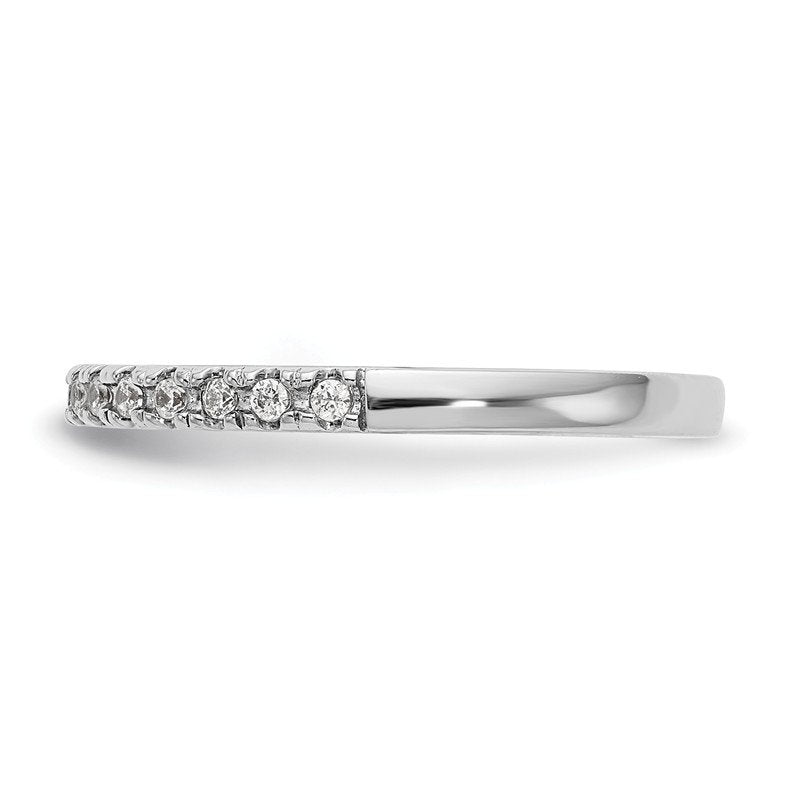 14K White Gold 1/5 carat Lab Grown Diamond VS+ F+ Complete Wedding Band