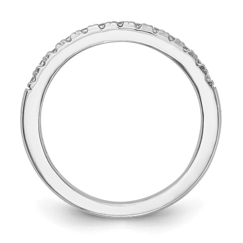 14K White Gold 1/5 carat Lab Grown Diamond VS+ F+ Complete Wedding Band