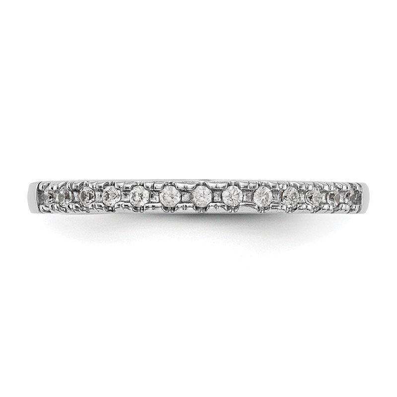 14K White Gold 1/5 carat Lab Grown Diamond VS+ F+ Complete Wedding Band