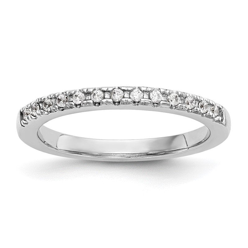 14K White Gold 1/5 carat Lab Grown Diamond VS+ F+ Complete Wedding Band