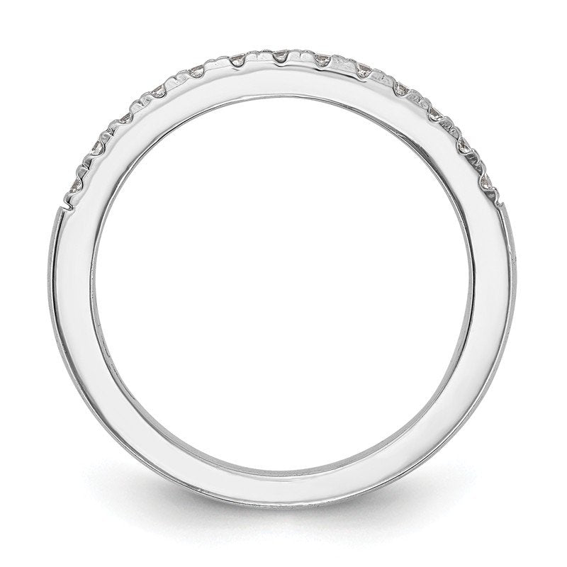 14K White Gold 1/5 carat Lab Grown Diamond VS+ F+ Complete Wedding Band