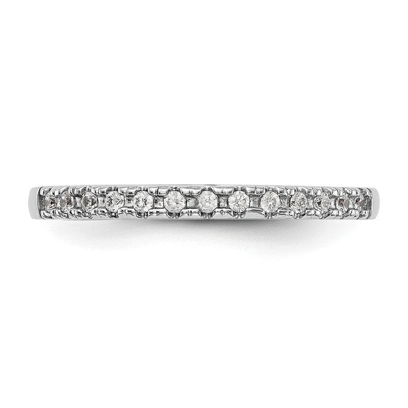 14K White Gold 1/5 carat Lab Grown Diamond VS+ F+ Complete Wedding Band