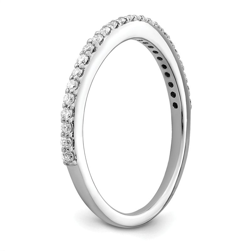 14K White Gold 1/4 carat Lab Grown Diamond VS/SI  D E F  Wedding Band