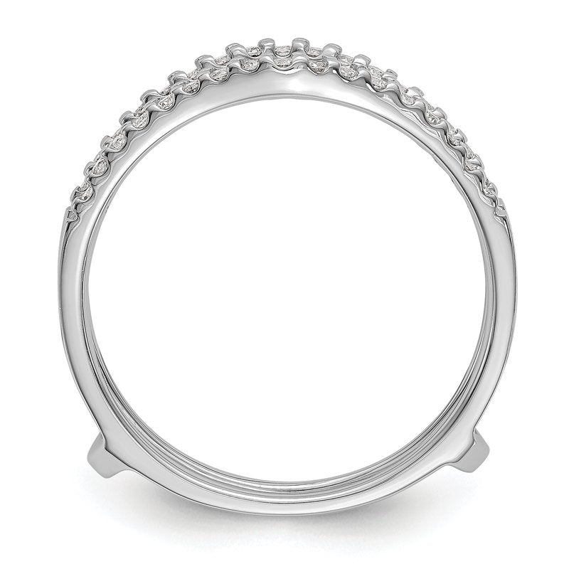 14K White Gold 1/4 carat Lab Grown Diamond VS+ F+ Complete Ring Guard