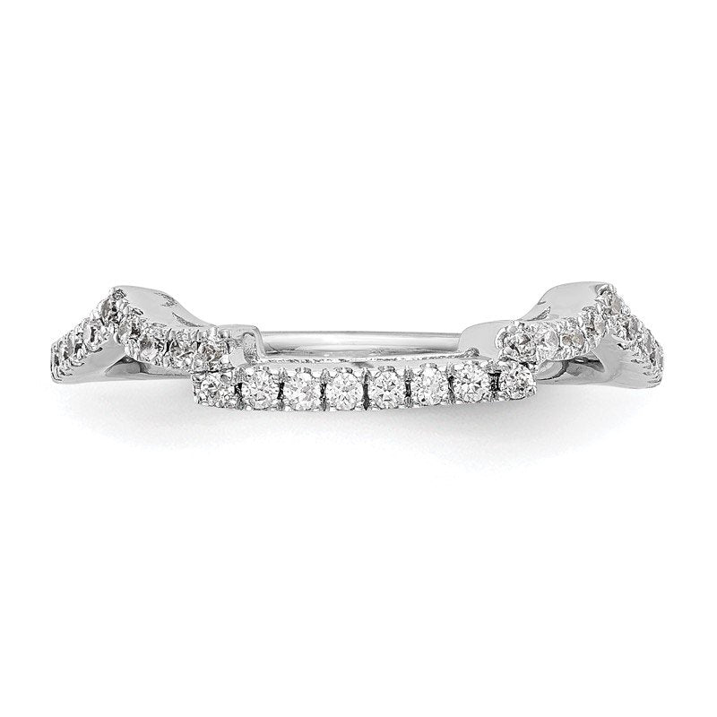 14K White Gold 1/2 carat Lab Grown Diamond VS/SI  D E F  Wedding Band
