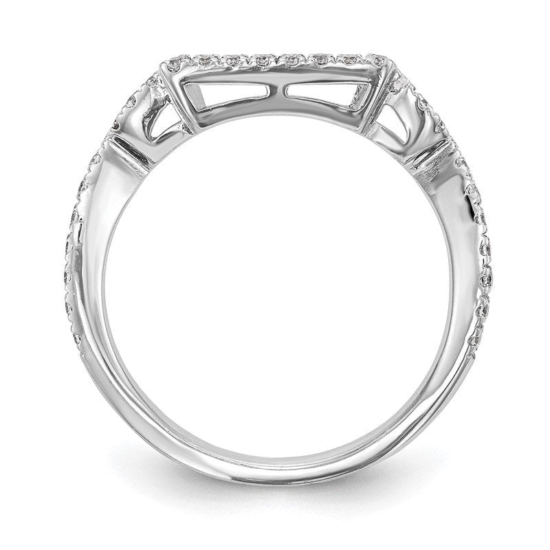 14K White Gold 1/2 carat Lab Grown Diamond VS/SI  D E F  Wedding Band