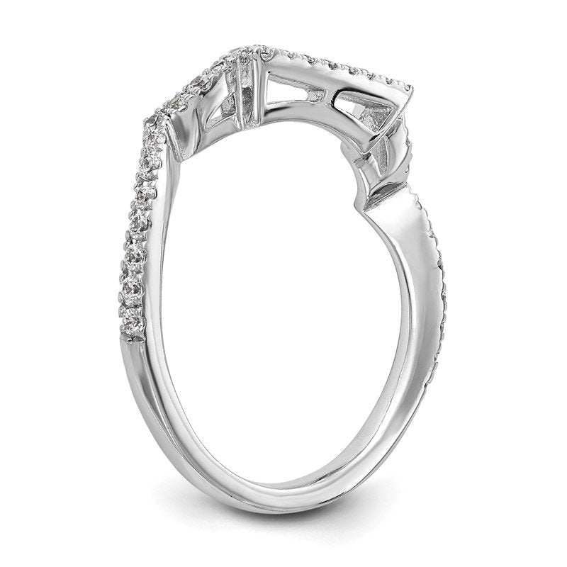 14K White Gold 1/2 carat Lab Grown Diamond VS/SI  D E F  Wedding Band