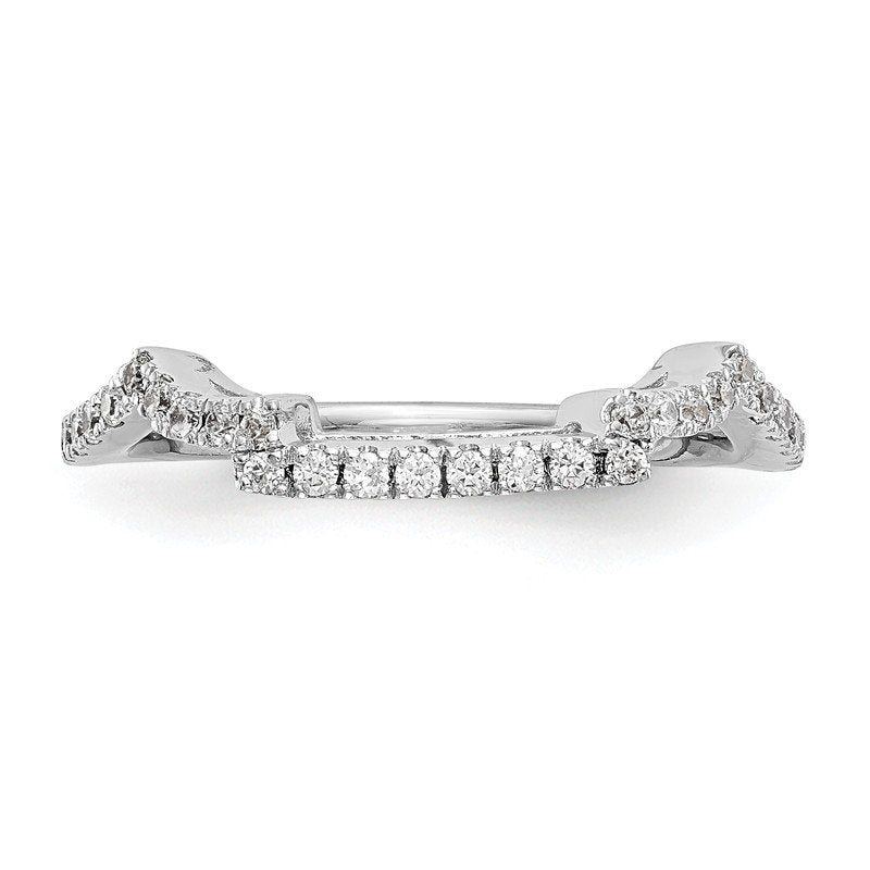 14K White Gold 1/2 carat Lab Grown Diamond VS/SI  D E F  Wedding Band