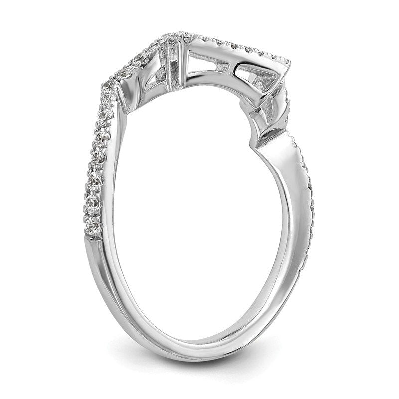 14K White Gold 1/2 carat Lab Grown Diamond VS/SI  D E F  Wedding Band