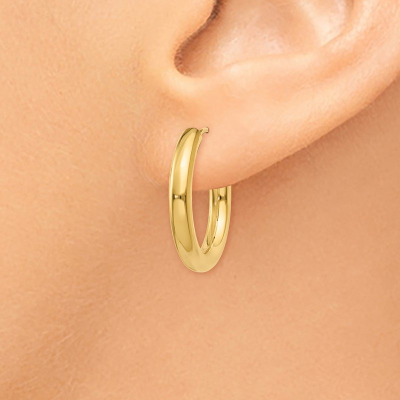 14k 3.00x20mm Polished Endless Tube Hoop Earrings