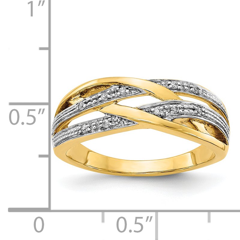14k Rhodium Diamond Ring